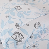 红富士生态家纺 生态纺350系列纯棉斜纹印花床上用品四件套 春雨满楼蓝色